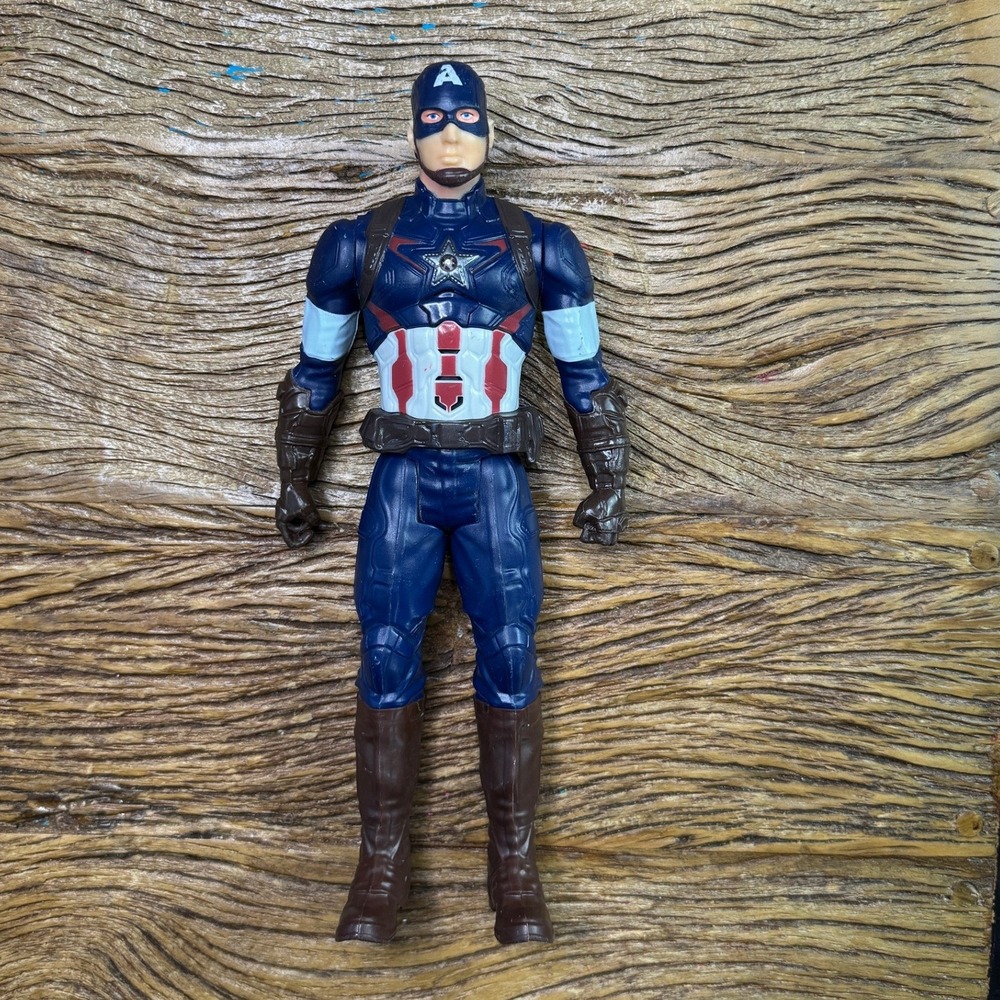 Marvel Captain America 12 In Action Figure Avengers Titan‎ Hero Series Blue Suit